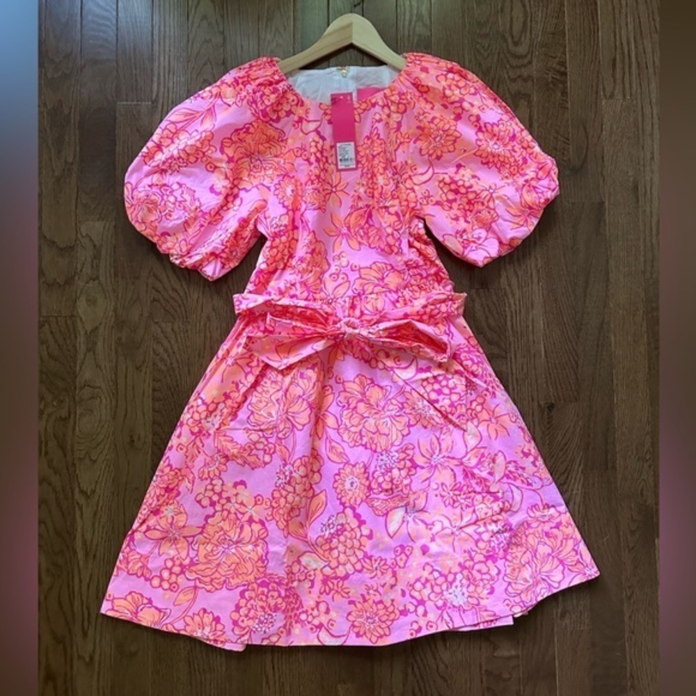 NWT lilly pulitzer knoxlie elbow sleeve mandevilla baby days bloom dress size 6 - Picture 7 of 10